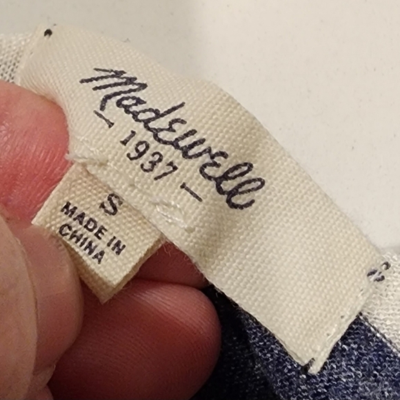 Madewell Blue and White Relaxed Tank Top - Picture 5 of 7